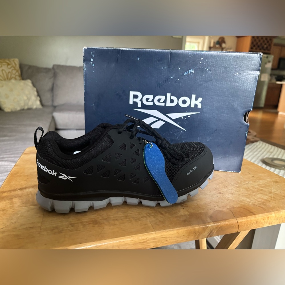 Reebok Black and Gray Athletic Work Shoe